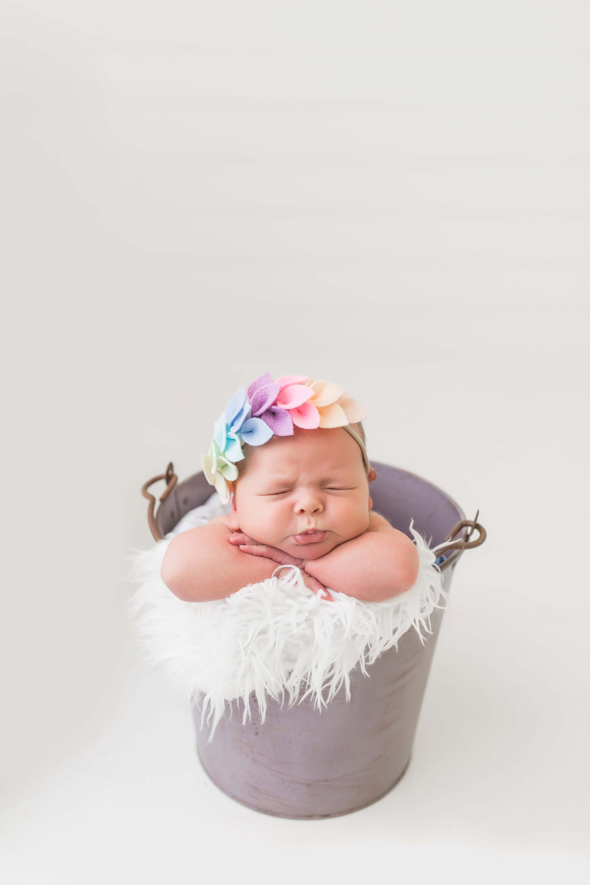 Rainbow Baby Headband Baby Girl Headband Rainbow Cake Etsy
