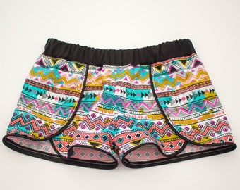 Girl Coachella Shorts - Aztec design Shorts - Summer Shorts - Toddler Shorts - Girls Shorts - Children Clothes - Geometric Design shorts