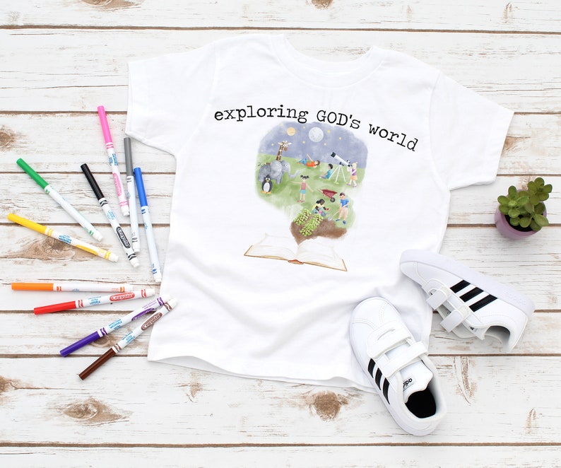 Exploring God/'s World shirt for field trips
