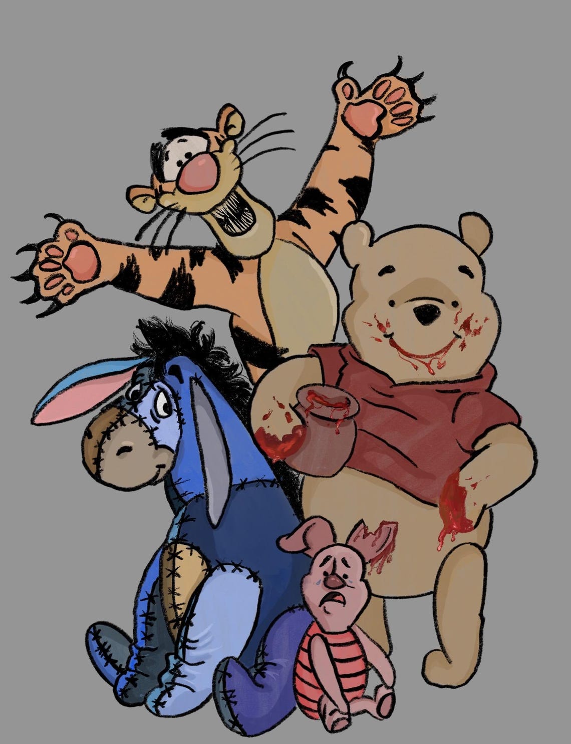 Winnie the Pooh Adult Coloring Page - Etsy