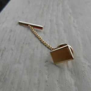 Vintage Gold Tie Tack. Gift For Dad, Groom, Anniversary, Birthday
