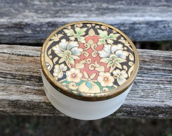 Earring Box Gift For Mom Gift For Her Vintage Floral Trinket Box Pill Box.