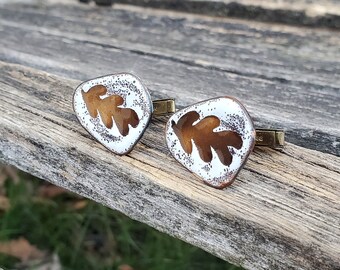 Dad Leaf Cufflinks Groom Vintage Silver Engraved Cufflinks Gift For Groomsmen
