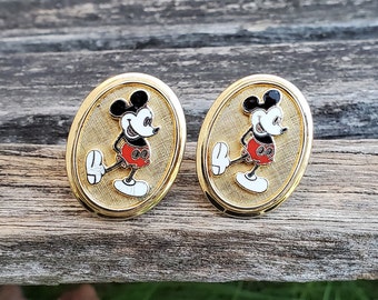 Wedding Groomsmen Vintage Mickey Mouse Cufflinks Groom Birthday Gift For Dad Anniversary Christmas.