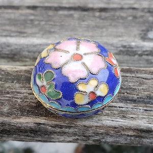 Vintage Cloisonne Trinket Box. Gift For Mom, Bride, Bridesmaid, Wedding, Anniversary, Christmas, Birthday, Mother&#39;s Day.