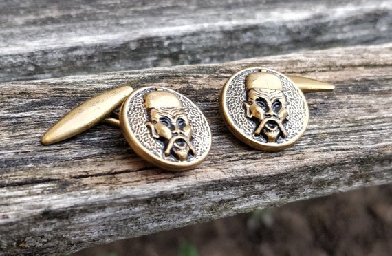 Vintage Fu Manchu Cufflinks. Gift For Groomsmen, … - image 2