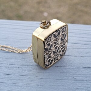 Vintage Gold Music Box Pendant. Love Story. Gift For Mom, Birthday, Anniversary, Christmas Gift. Gifts For Her image 3