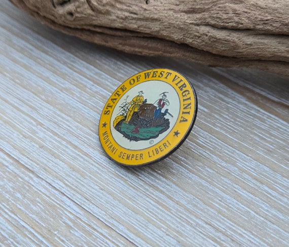 Vintage West Virginia Pin. State Seal. Gift for D… - image 2