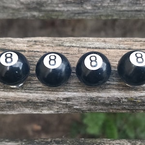 Eight Ball Shirt Studs. Set Of 4. Gift For Groom, Groomsmen, Dad, Anniversary. Pool Ball Cufflinks. 8 Ball