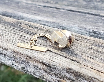 Vintage Gold Tie Tack. Gift For Dad, Groom, Groomsmen, Wedding, Anniversary, Christmas, Birthday, Father's Day.