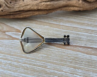 Spilla Musicale Vintage Con Cristalli: Tromba, Violino, Pianoforte, Sax – Gioiello Art Deco Per Lei, In Scatola Regalo