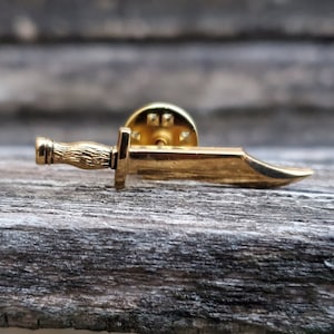 Vintage Knife Pin. Gift For Dad, Birthday, Anniversary, Christmas, Father&#39;s Day. Bowie Knife