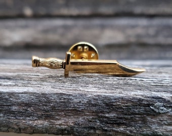 Vintage Knife Pin. Gift For Dad, Birthday, Anniversary, Christmas, Father&#39;s Day. Bowie Knife