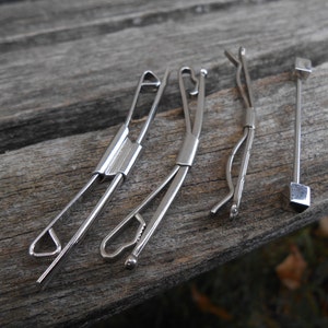 Vintage Set of 4 Bowtie Clips. Gift For Groomsmen, Groom, Dad, Husband.