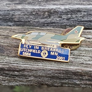 Vintage Flugzeug Anstecker. Geschenk Papa, Jubiläum, Geburtstag, Weihnachten. Hoher Flügel, Propellerflugzeug