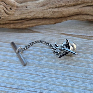 Fermacravatta vintage Jet. Regalo per papà, regalo per piloti. Militare. Fermacravatta per aereo