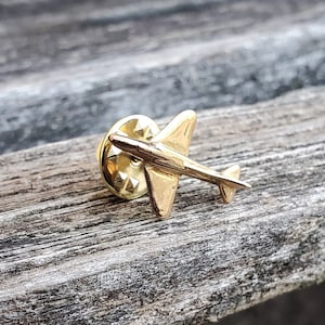 Spilla da cravatta vintage Jet. Regalo per testimoni dello sposo, sposo, papà, regalo per piloti. Militare. Spilla da cravatta per aeroplano