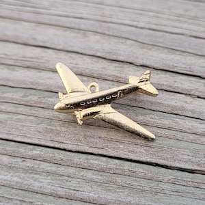 Spilla vintage a forma di aeroplano. Regalo per testimoni dello sposo, papà, regalo da pilota. Militare. Spilla da cravatta a forma di aeroplano.