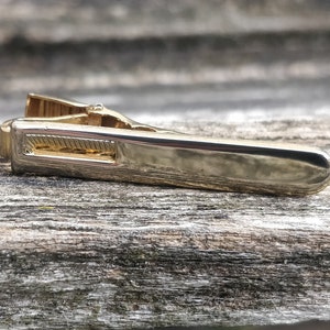 Vintage Gold Tie Clip. Gift For Groomsmen, Groom, Dad, Anniversary