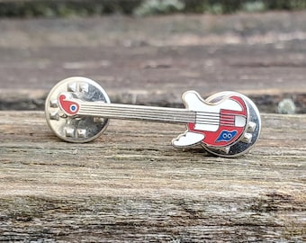 Spilla vintage a forma di chitarra. Anniversario, regalo per papà, sposo, regalo di compleanno, musicista