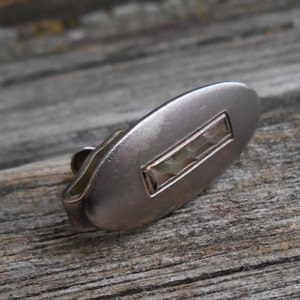 Vintage Silver Tie Clip. Wedding, Men, Groomsmen Gift, Dad, Anniversary, Tie Bar