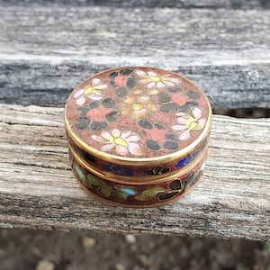 Vintage Cloisonne Trinket Box. Gift For Mom, Bride, Bridesmaid, Wedding, Anniversary, Christmas, Birthday, Mother&#39;s Day. Butterfly Box