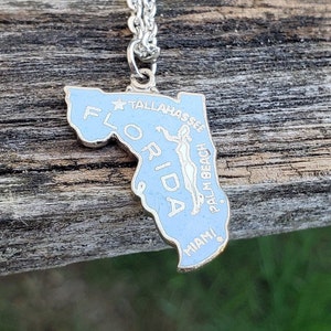 Vintage Florida-ketting. Cadeau voor vader, moeder, jubileum, kerst, verjaardag, verzamelitem Americana. Florida-hanger