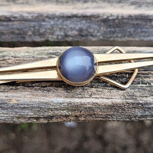 Vintage Grey Stone Tie Clip. Gift for Men, Dad, Groom, Groomsmen, Wedding, Anniversary, Birthday