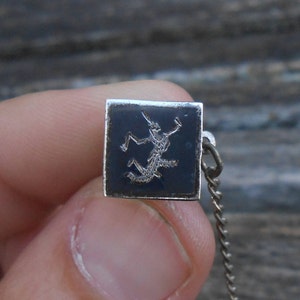 Vintage Sterling Silver Siam Tie Tack. Gift For Dad, Groom, Groomsmen, Wedding, Anniversary, Christmas, Birthday, Father&#39;s Day.