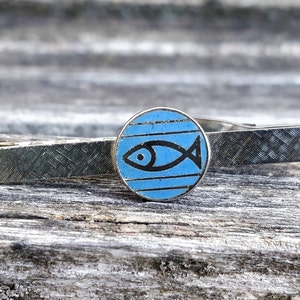 Vintage Fish Tie Clip. Gift for Men, Dad, Groom, Groomsmen, Wedding, Anniversary, Birthday.