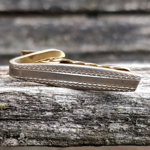 Vintage Gold Tie Clip. Gift for Men, Dad, Groom, Groomsmen, Wedding, Anniversary, Birthday