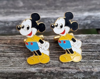 メンズ ディズニー ミニー シルバー925 カフスボタン レトロ ヴィンテージ