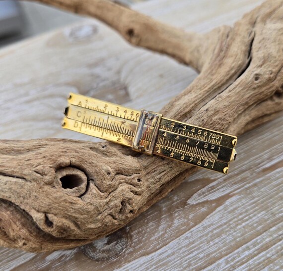 Vintage Slide Rule Tie Clip. Gift For Groomsmen, Groom, Dad, Wedding, Anniversary, Christmas, Birthday, Father's Day.