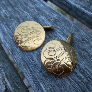 Vintage Engraved Cufflinks. Gift For Groomsmen, Groom, Dad, Anniversary