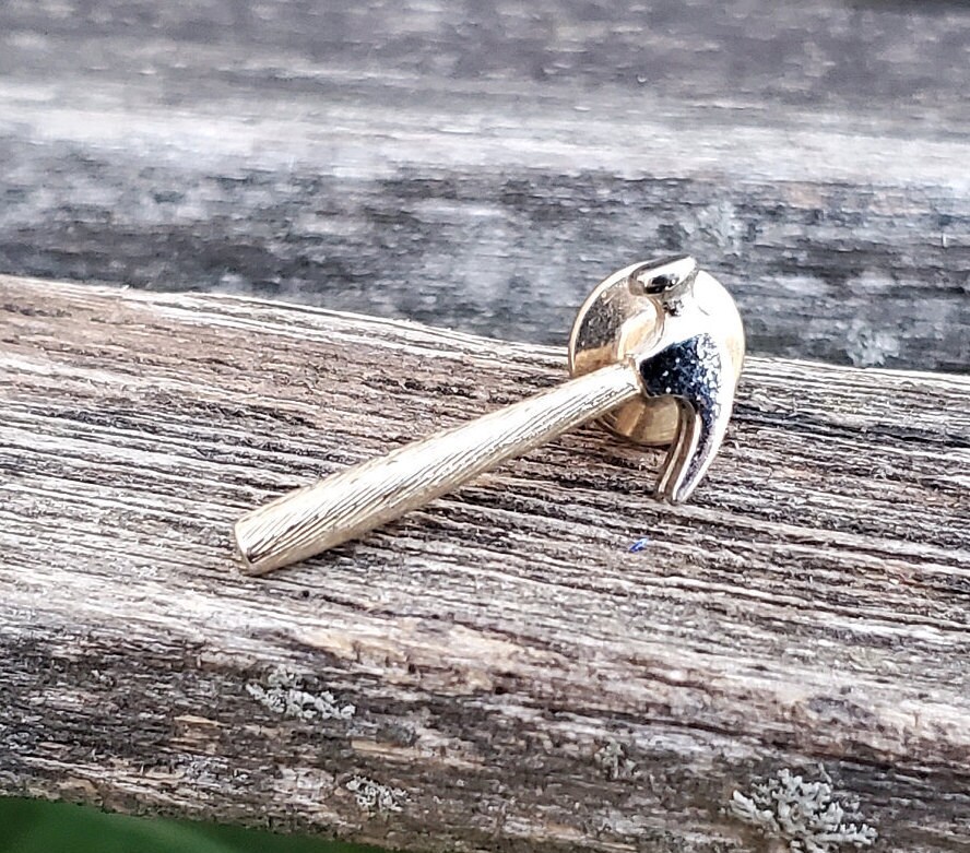 Vintage Hammer Tie Tack. Cool Gift Gift for Dad Groom Etsy