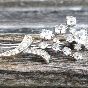 Vintage Rhinestone Brooch, 1960s. Gift For Mom, Sister, Anniversary, Birthday, Mother&#39;s Day