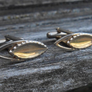 Vintage Gold Cufflinks. Gift For Dad, Groom, Groomsmen, Wedding, Anniversary, Christmas, Birthday.