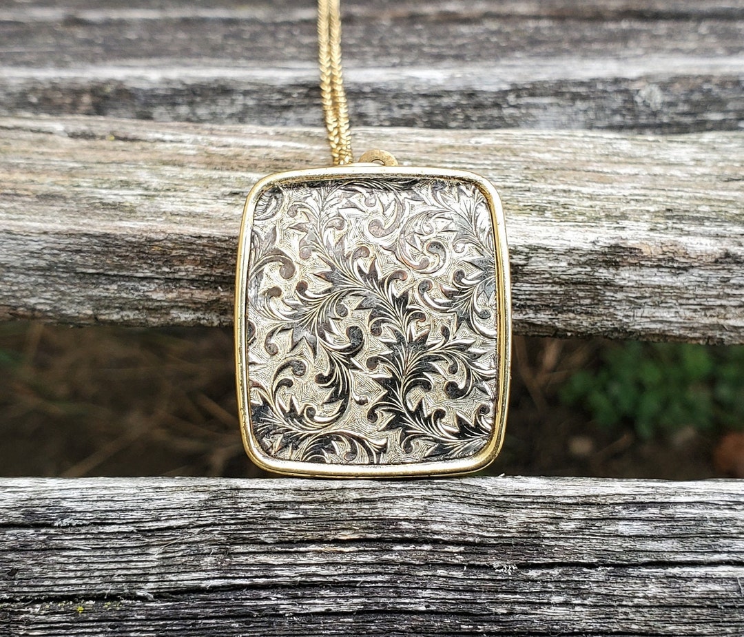 Vintage Gold Music Box Pendant. Gift for Mom, Birthday, Anniversary