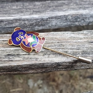 Vintage Bär Pin. Geschenk für Mama, Geburtstag, Jubiläum, Kinder. Haarnadel