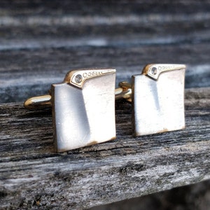Vintage Silber & Gold Manschettenknöpfe. Manschettenknöpfe aus Strass.Gift für Trauzeugen, Bräutigam, Vater, Hochzeit, Jahrestag, Geburtstag, Vatertag.