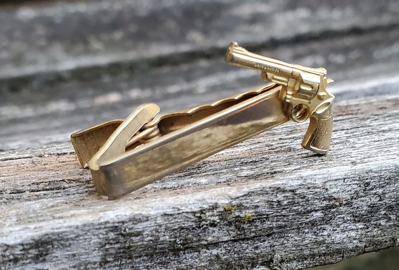 Vintage Gun Tie Clip. Gift for Dad Groom Groomsmen Wedding Etsy
