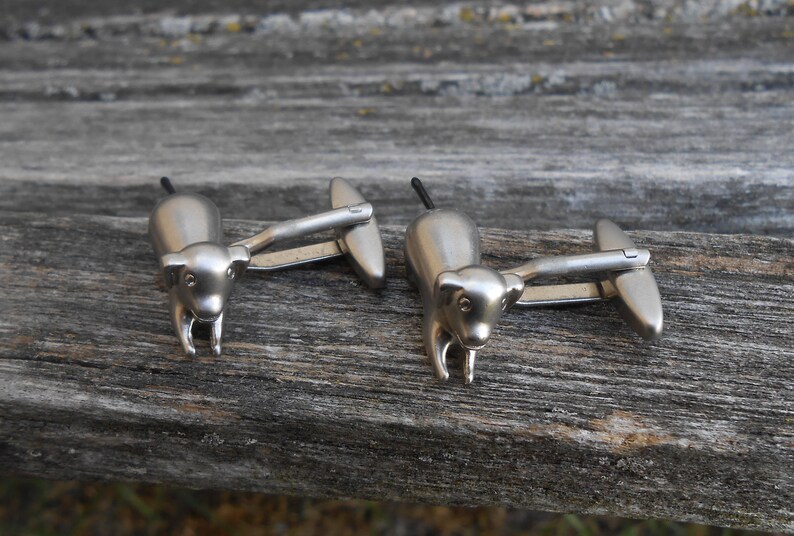Birthday Anniversary Vintage Dog Cufflinks Gift For Dad Groomsmen Christmas Father/'s Day. Wedding Groom