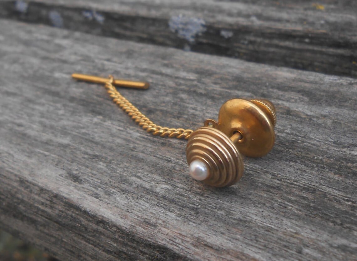 Buy Vintage Pearl Lapel Pin. Gift for Men Dad Groom Groomsmen Online in