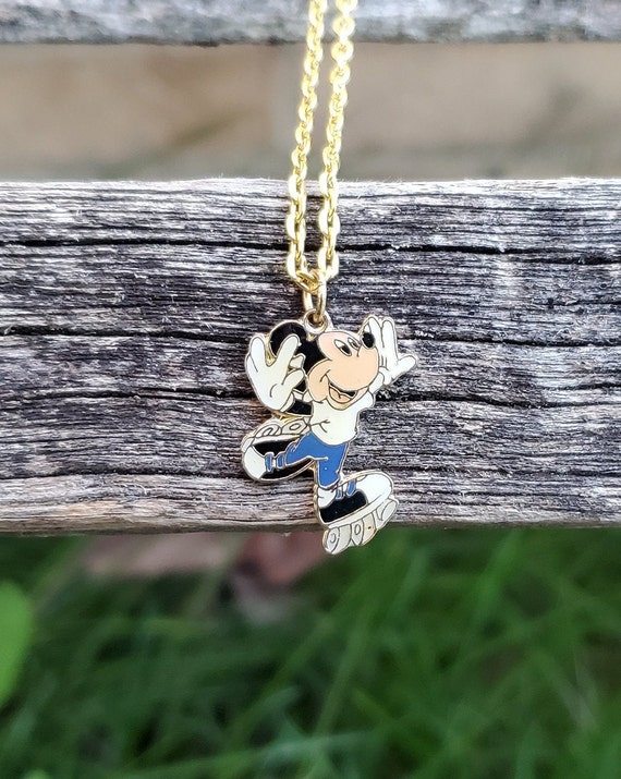 Buy Vintage Mickey Mouse Necklace. Rollerblades. Gift for