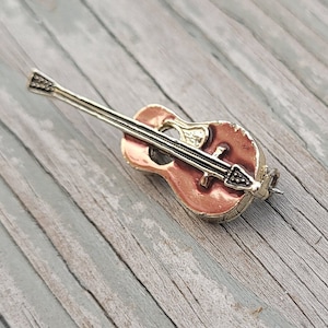 Vintage Guitar Pin. Anniversary, Gift For Dad, Groom, Birthday Gift, Musician