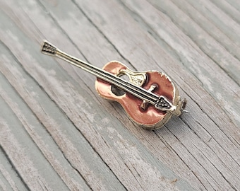 Vintage Guitar Pin. Anniversary, Gift For Dad, Groom, Birthday Gift, Musician