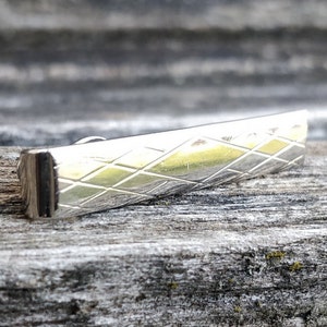 Vintage Silver Tie Clip. Gift for Men, Dad, Groom, Groomsmen, Wedding, Anniversary, Birthday