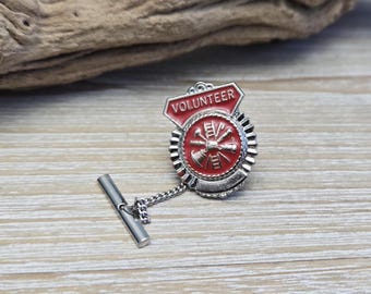 Vintage Krawattennadel von Volfreiter Feuerwehr. Geschenk für Papa, Bräutigam, Trauzeugen, Hochzeit, Geburtstag, Jubiläum, Weihnachten.
