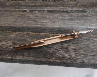 Vintage Sword Tie Clip. Gift For Dad, Groom, Groomsmen, Wedding, Birthday, Anniversary, Christmas, Father's Day.