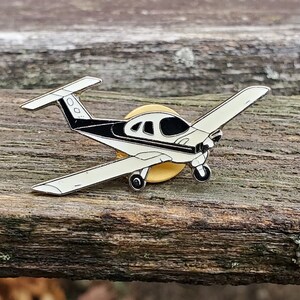 Vintage Airplane Pin. Beechcraft Skipper. Gift For Dad, Pilot, Anniversary, Birthday, Christmas.